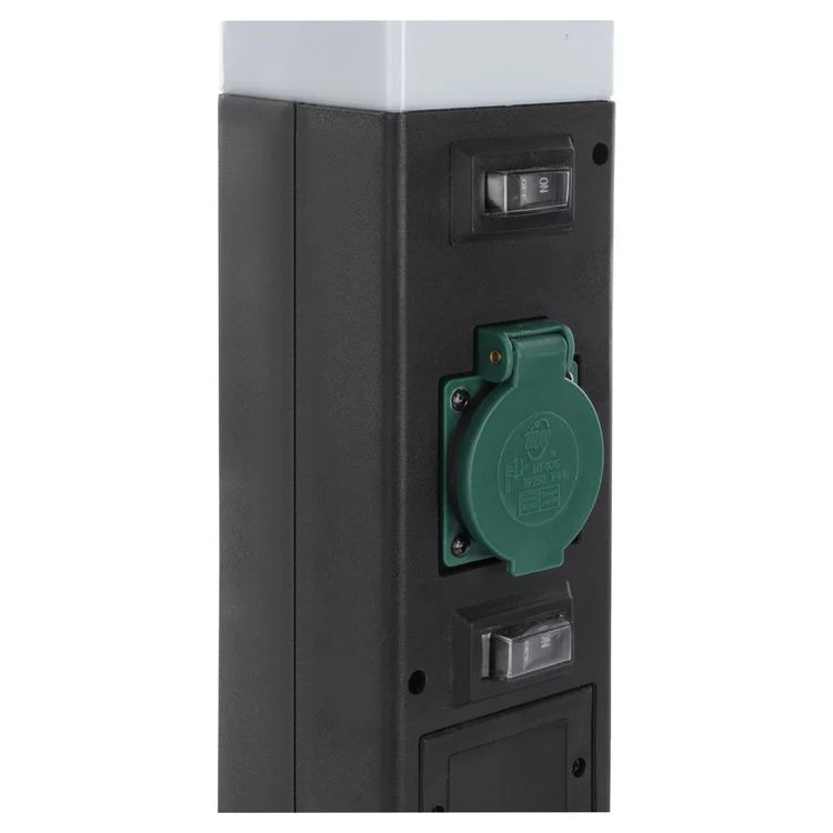 Q-Link tuinpaal 2-voudig 2x geaard zwart - Image 7