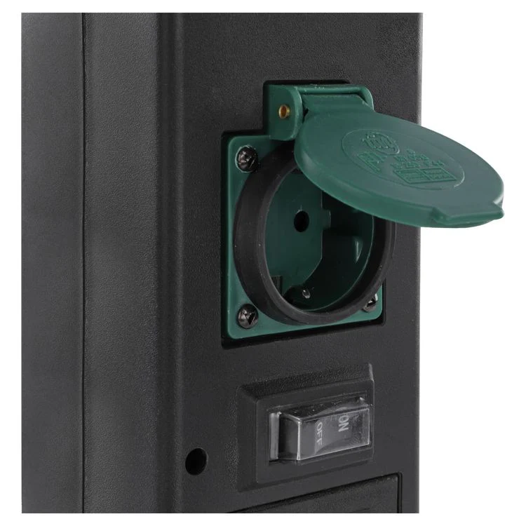 Q-Link tuinpaal 2-voudig 2x geaard zwart - Image 8