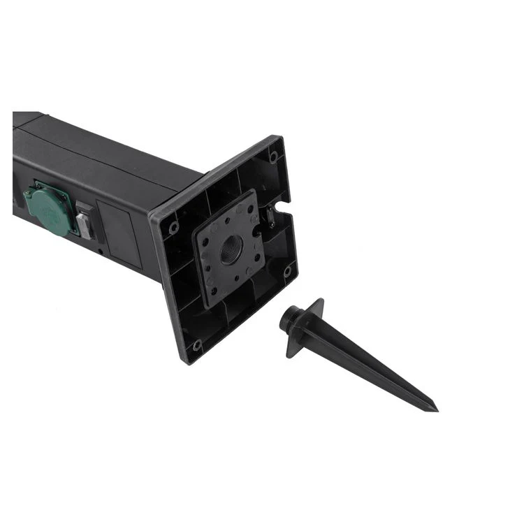 Q-Link tuinpaal 4-voudig 4x geaard zwart - Image 13