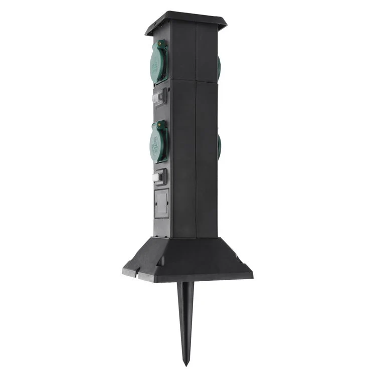 Q-Link tuinpaal 4-voudig 4x geaard zwart - Image 6