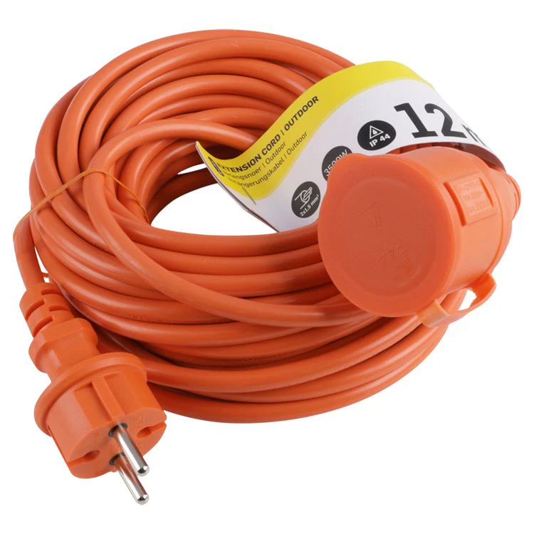 Q-Link verlengsnoer 2x1,5mm randaarde oranje 12m - Image 3