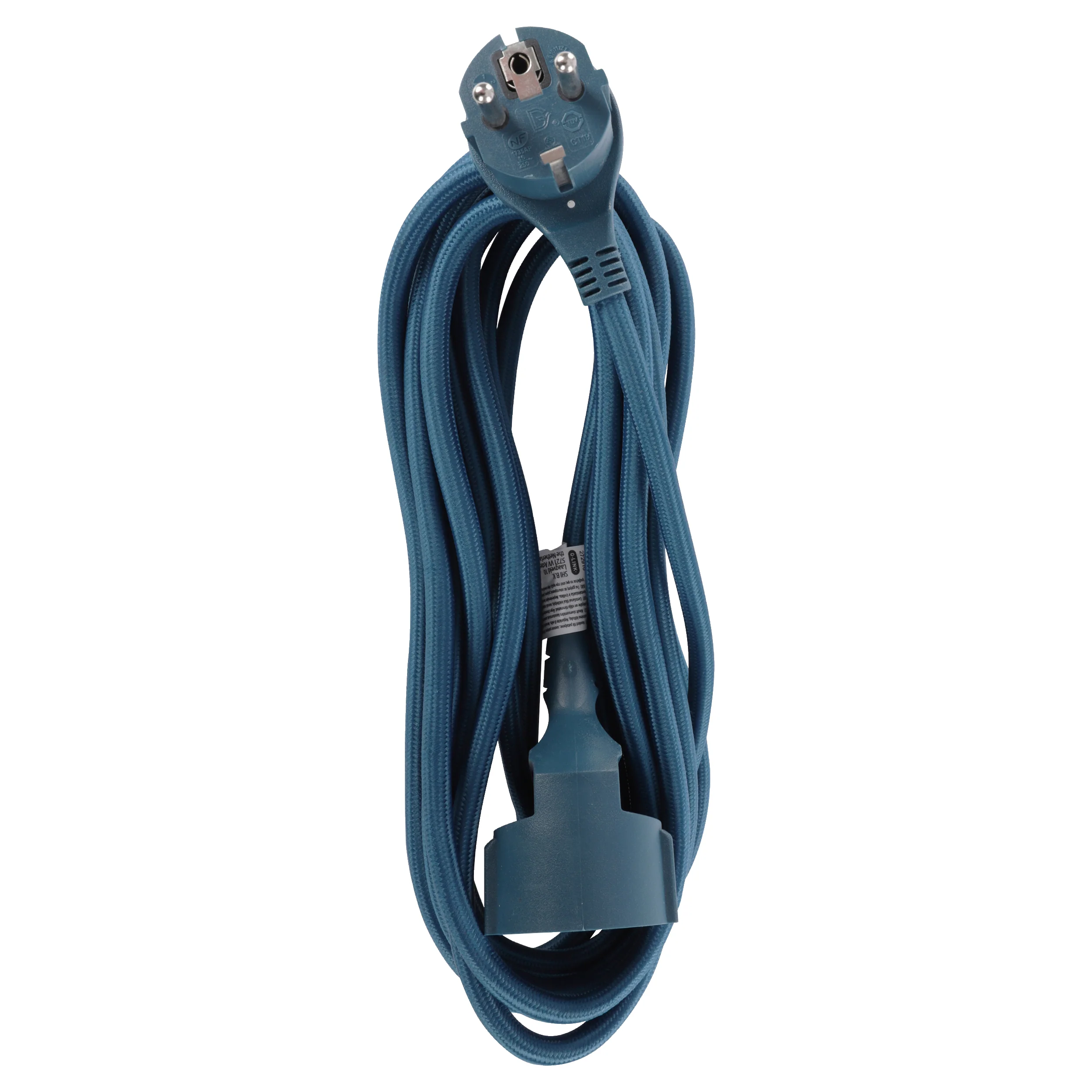 Q-Link verlengsnoer 3x1,5mm randaarde blauw 5m - Image 2
