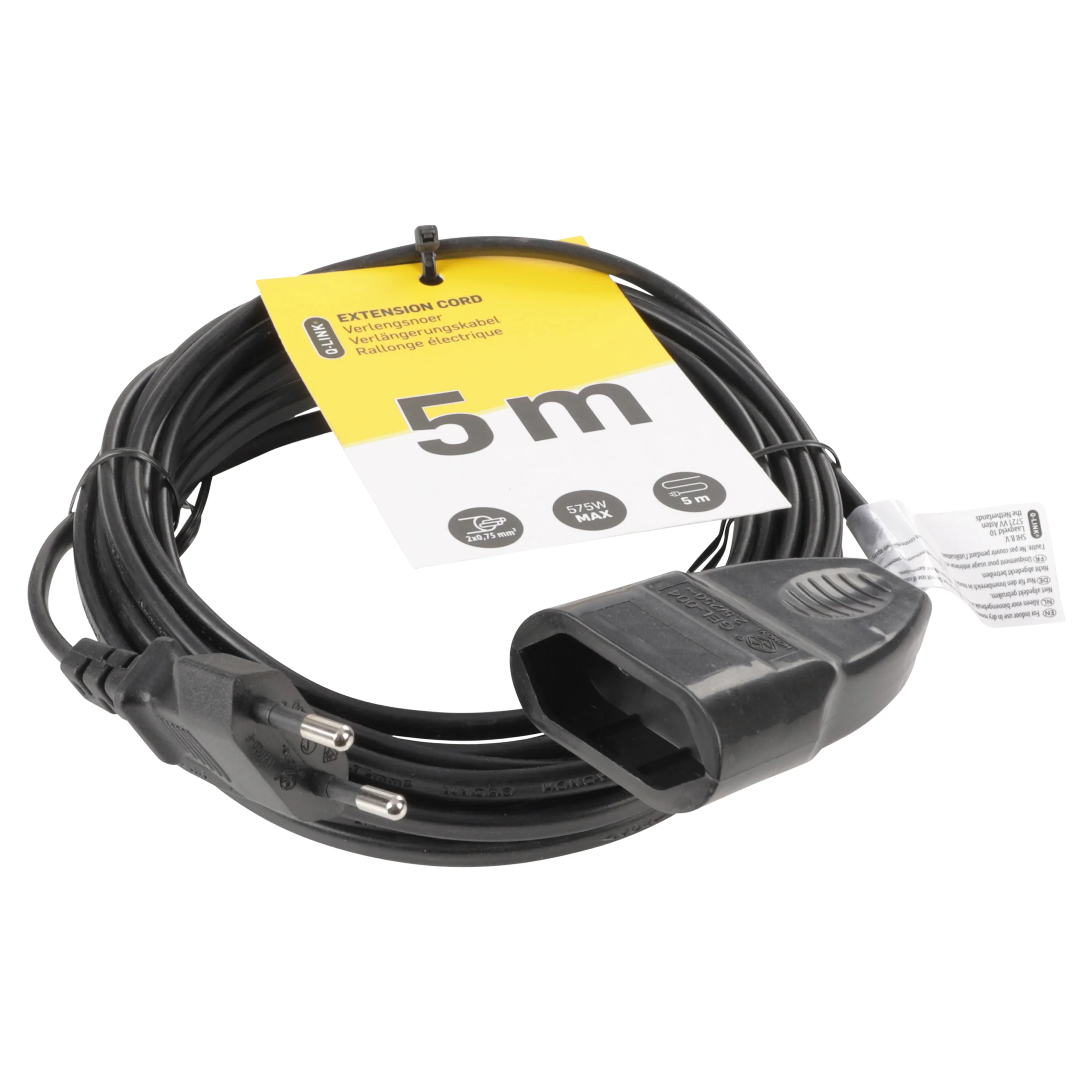 Q-Link verlengsnoer Euro 2x0,75mm zwart 5m - Image 2