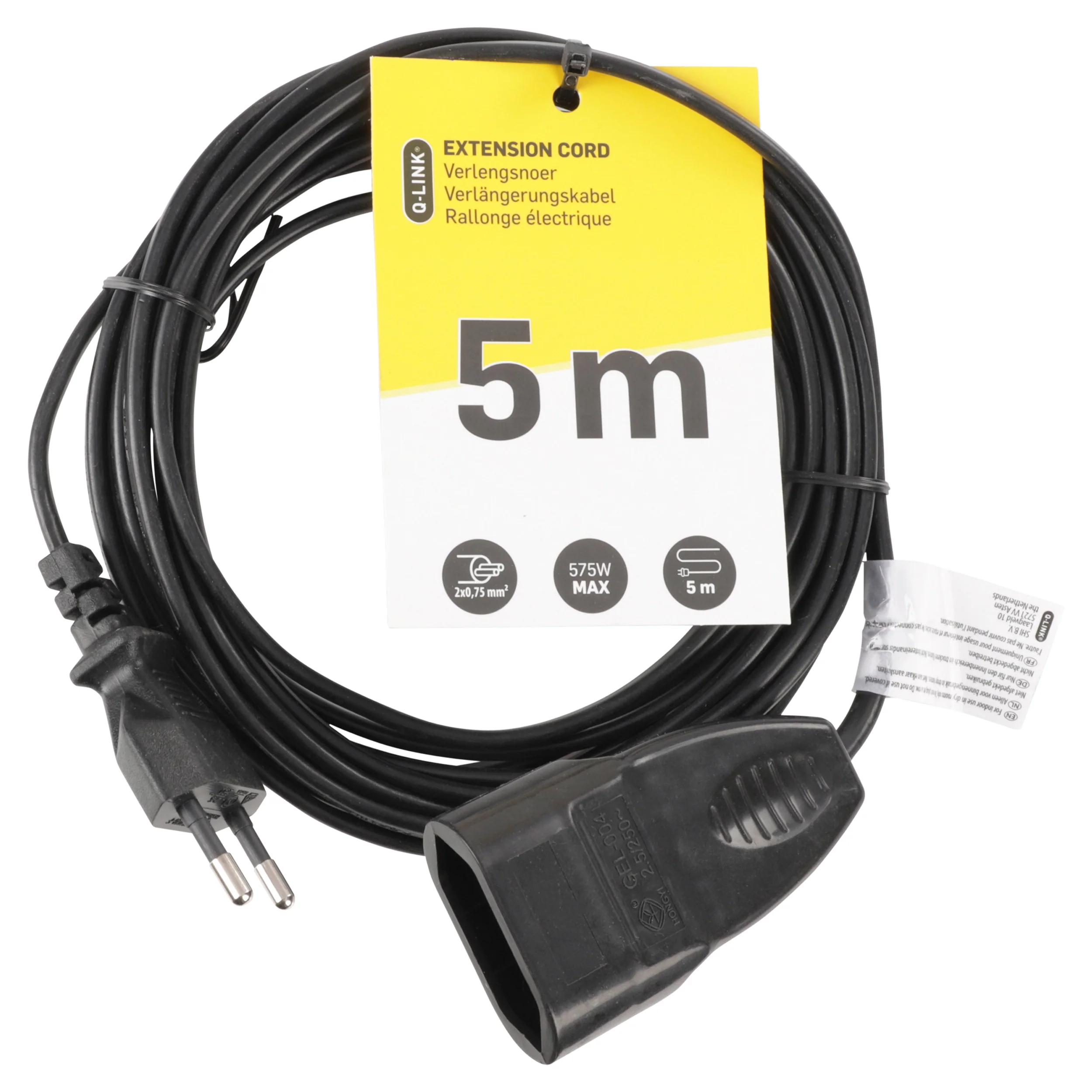 Q-Link verlengsnoer Euro 2x0,75mm zwart 5m - Image 3