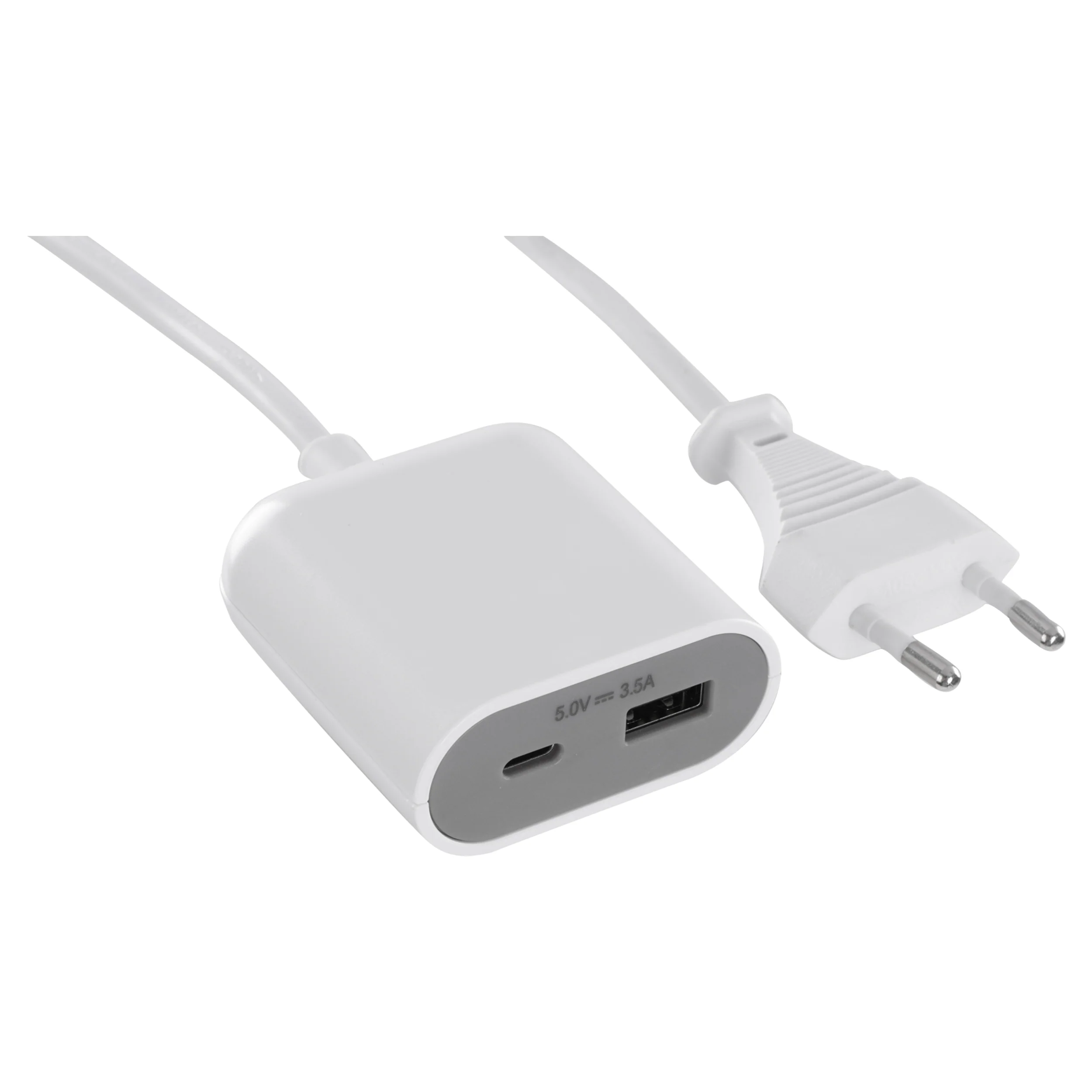 Q-Link verlengsnoer Euro USB A/C wit 1.5m