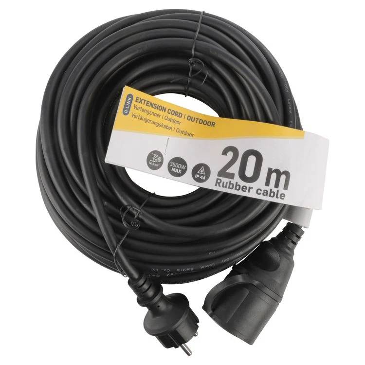 Q-Link verlengsnoer H05RRF 3x1,5mm randaarde zwart 20m - Image 2
