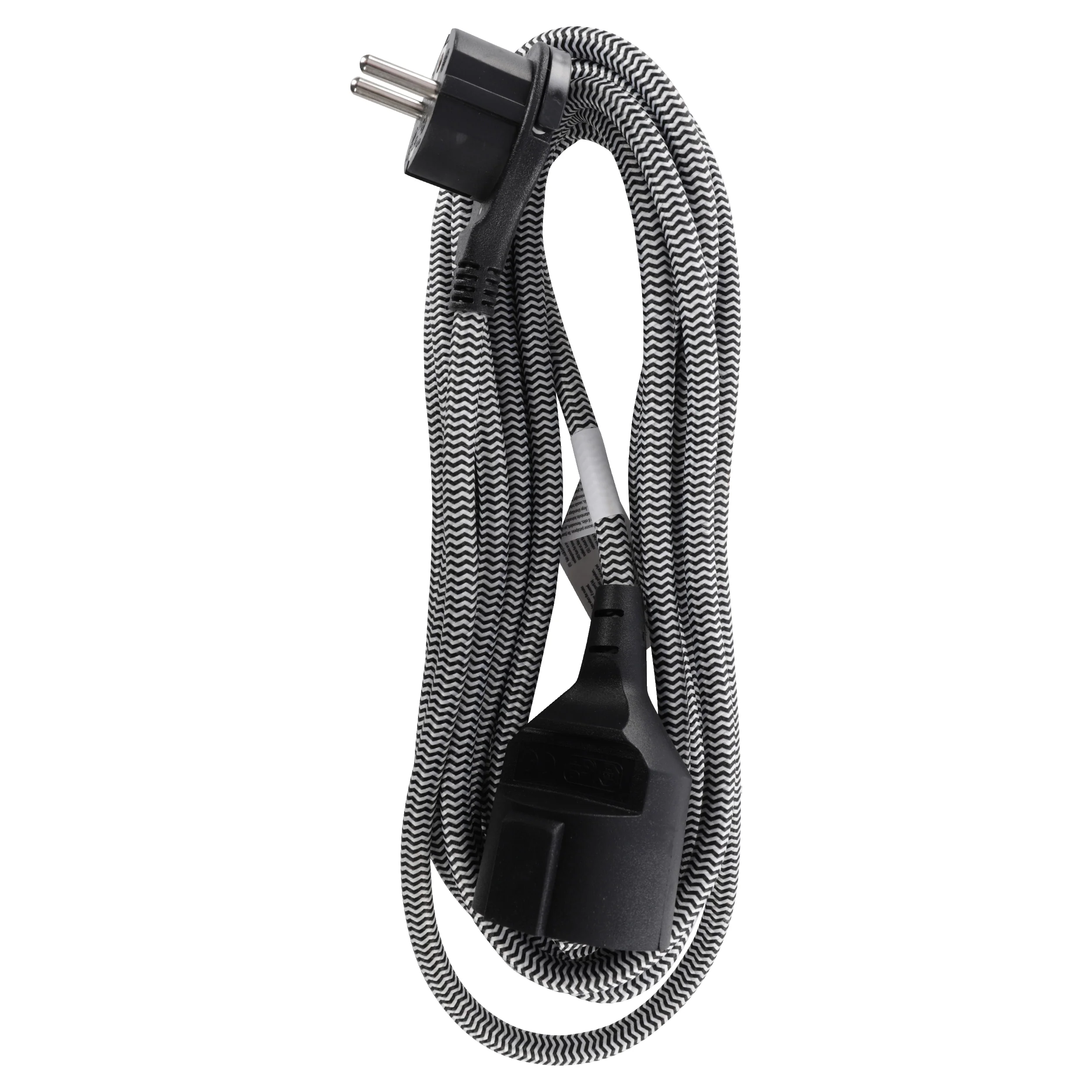 Q-Link verlengsnoer plat 3x1,5mm randaarde zwart 5m - Image 2