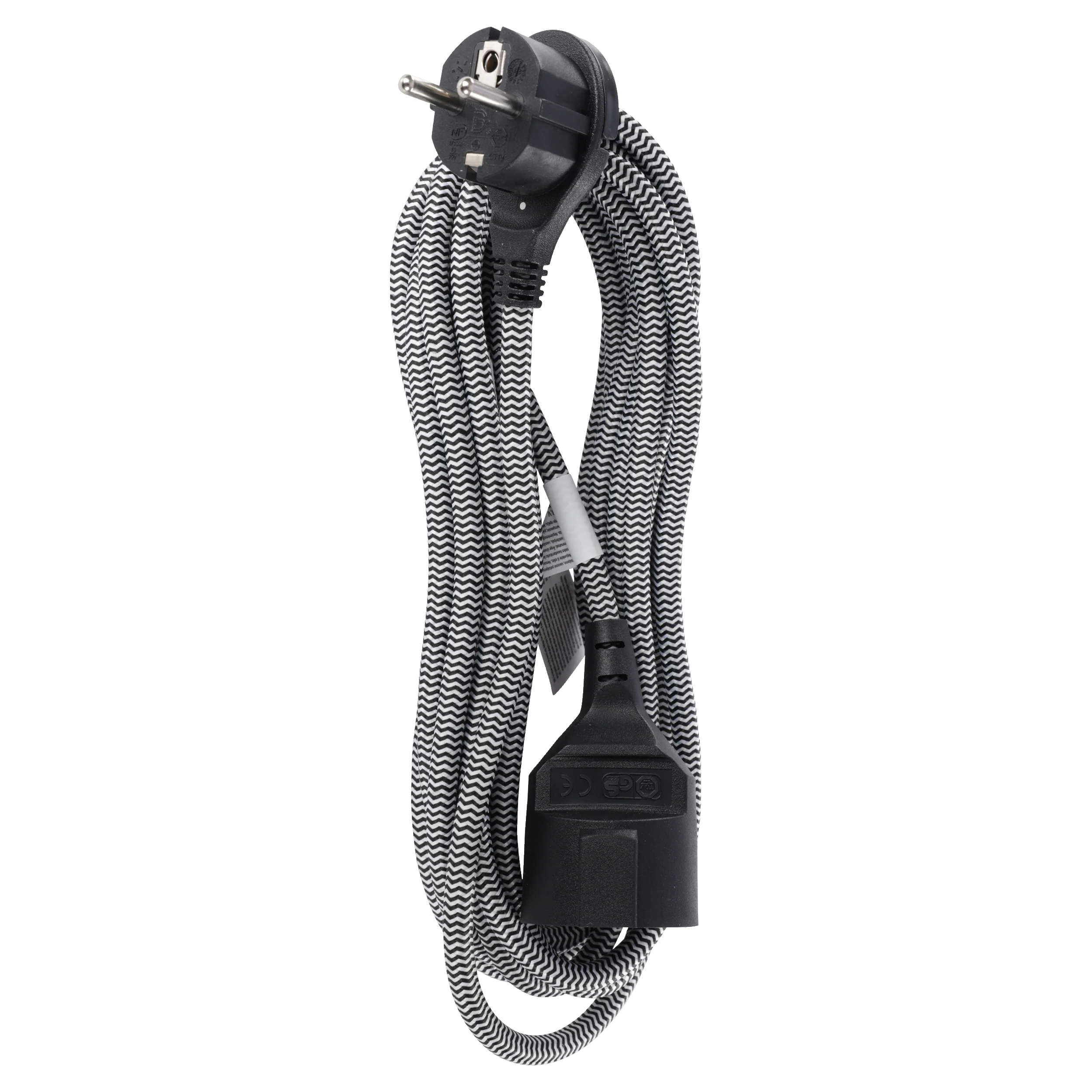 Q-Link verlengsnoer plat 3x1,5mm randaarde zwart 5m - Image 3