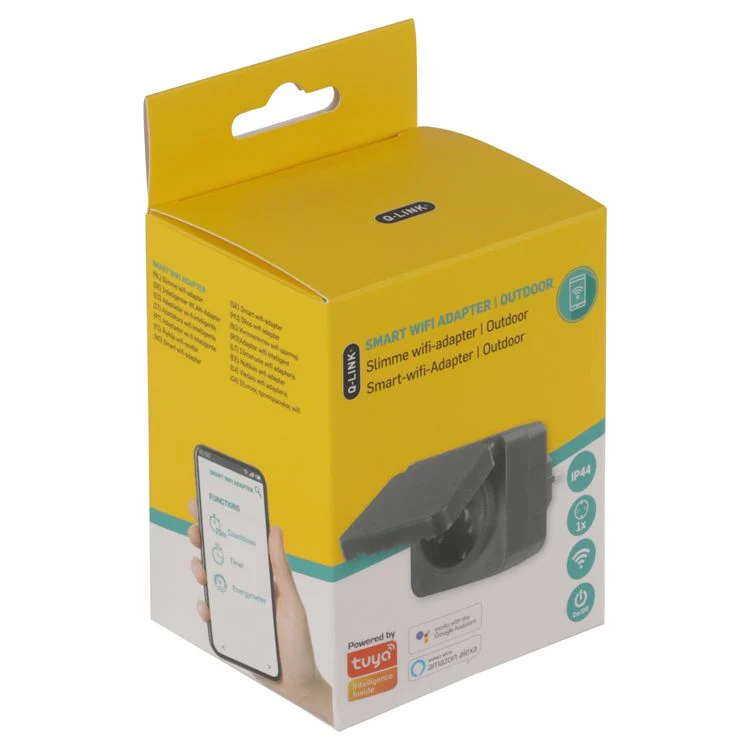 Q-Link verloopstekker 1-voudig zwart - Image 3