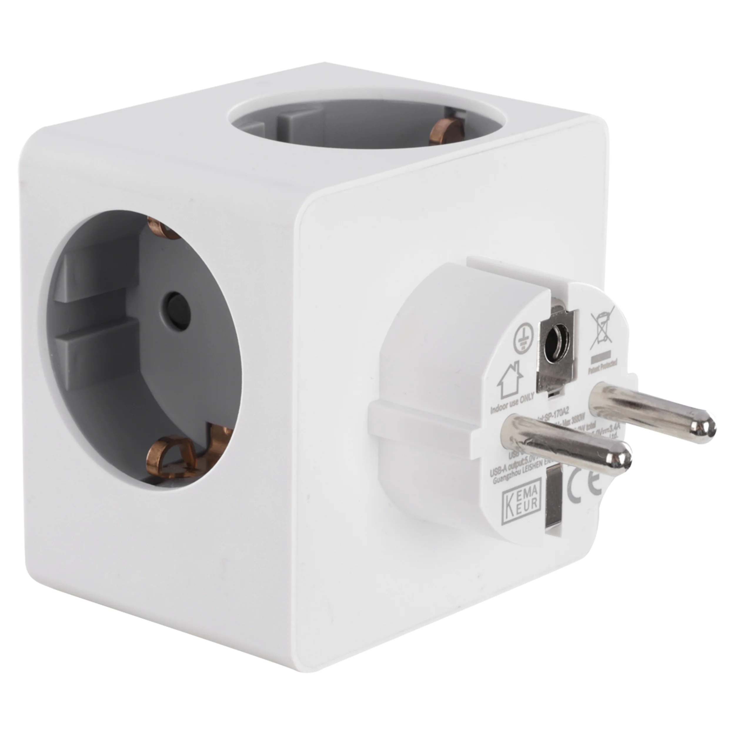 Q-Link verloopstekker 3-voudig 2xA/1xC wit - Image 2