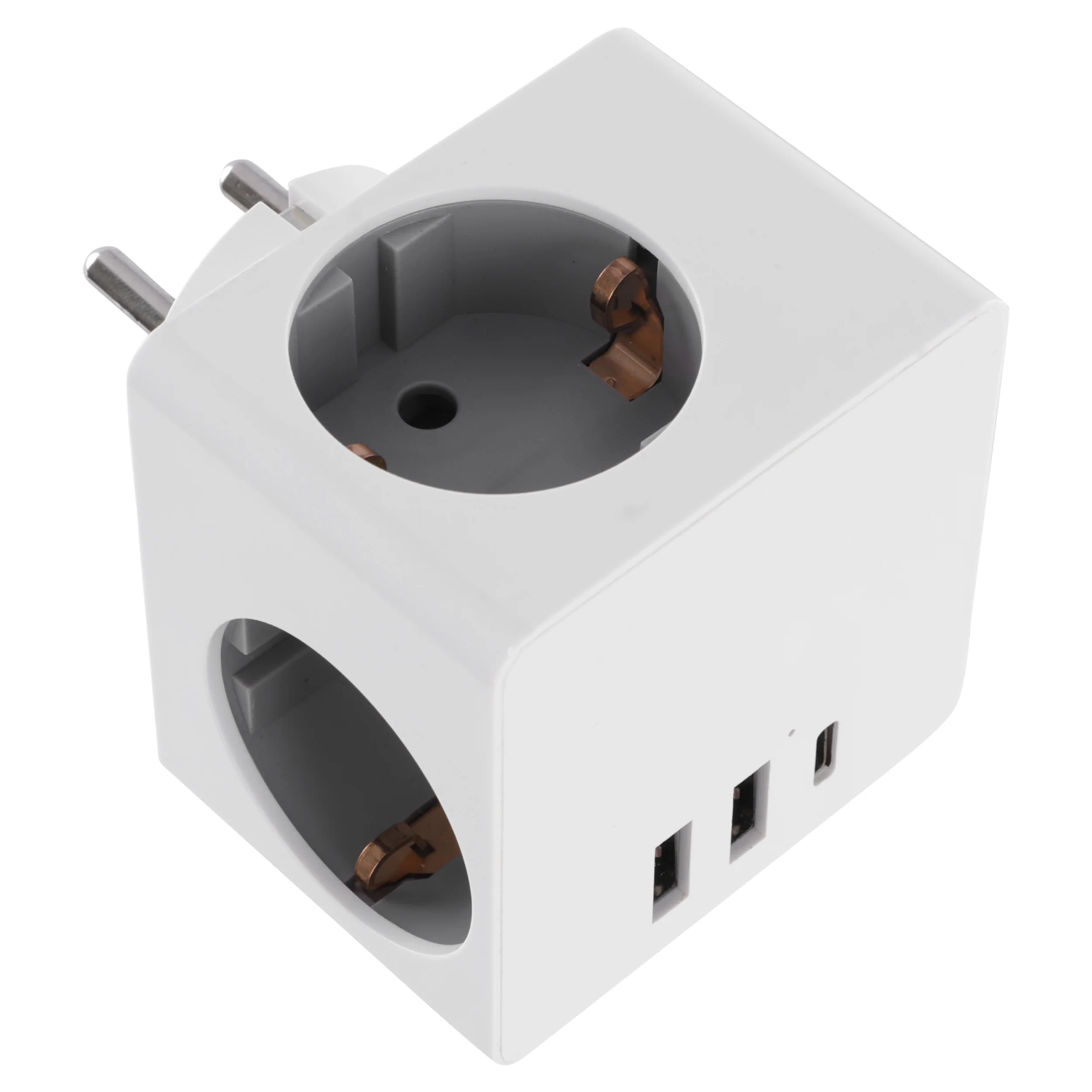 Q-Link verloopstekker 3-voudig 2xA/1xC wit - Image 4