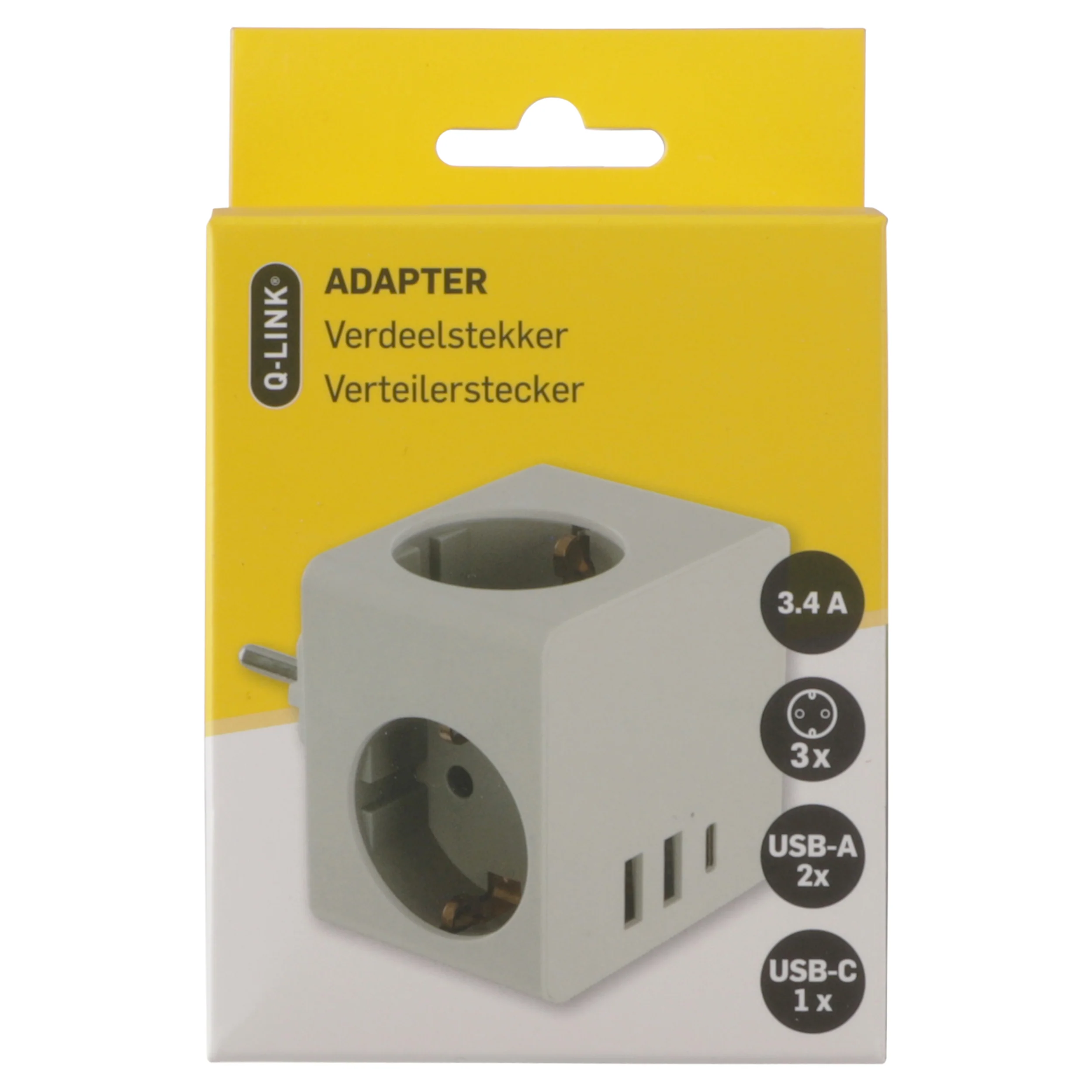 Q-Link verloopstekker 3-voudig 2xA/1xC wit - Image 9