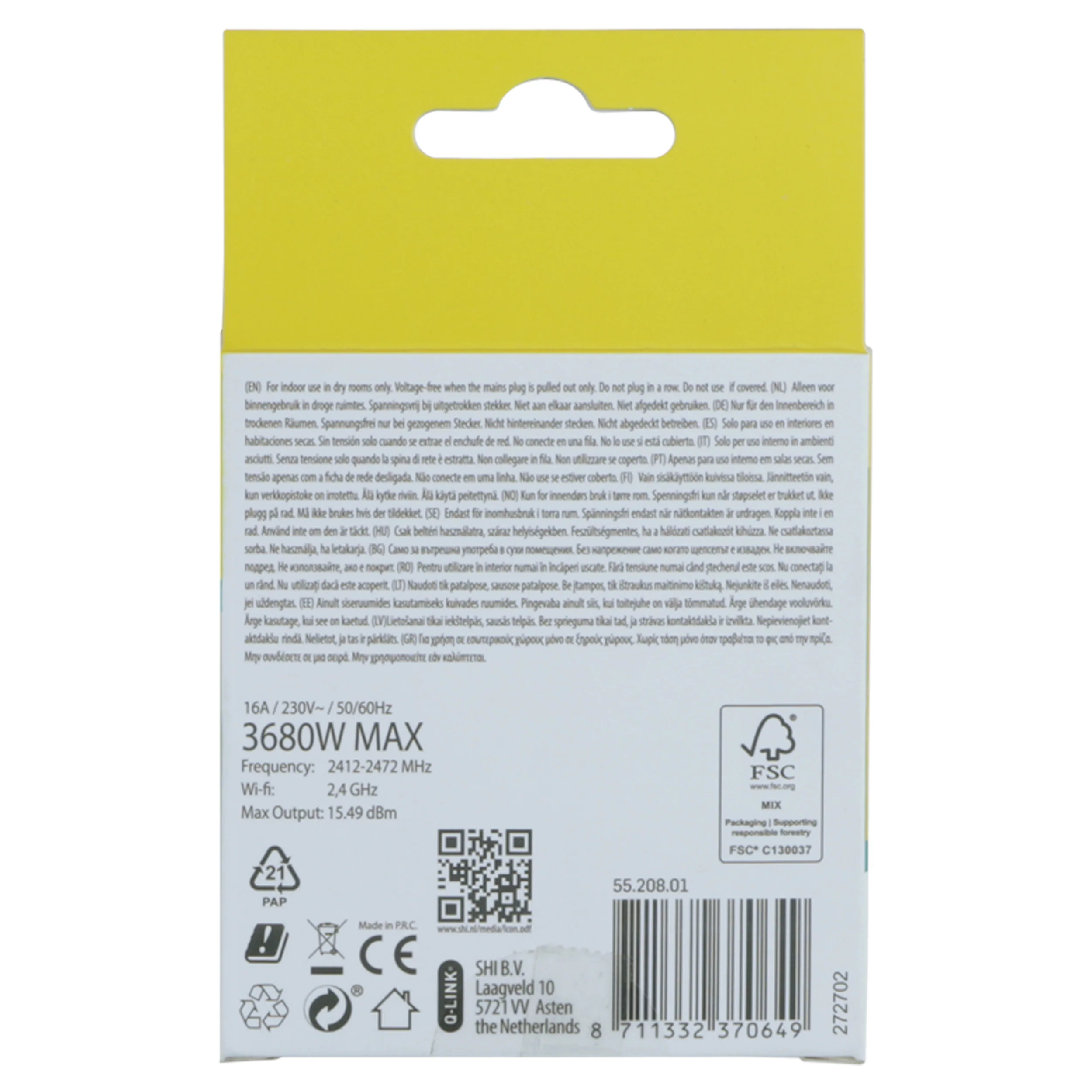 Q-Link verloopstekker wifi meter 1-voudig wit - Image 2