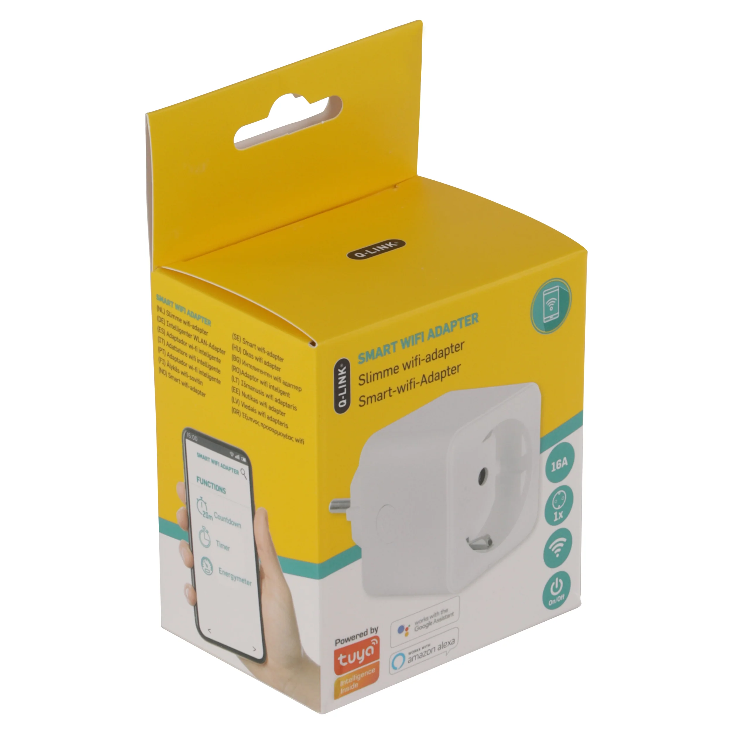 Q-Link verloopstekker wifi meter 1-voudig wit - Image 4