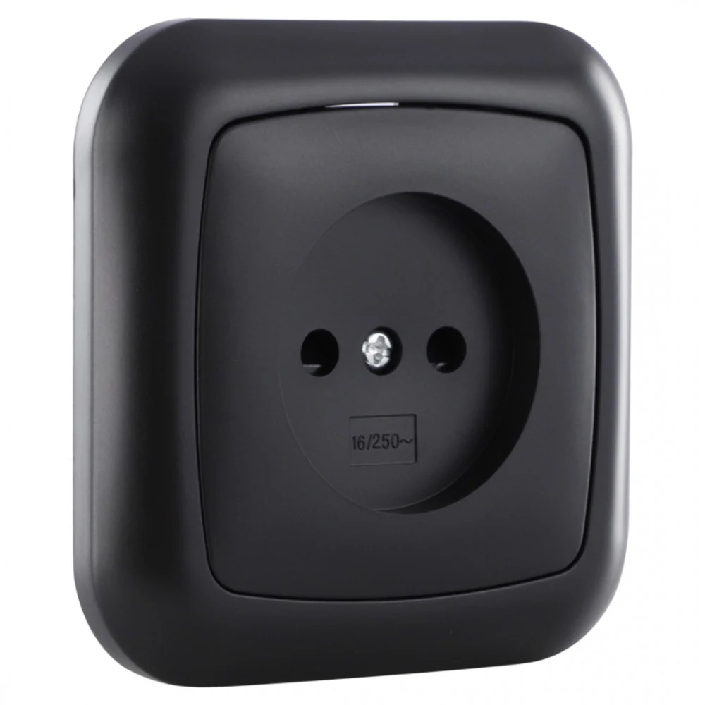 Q-Link inbouw stopcontactdoos met afdekraam 1-voudig zwart - Image 3