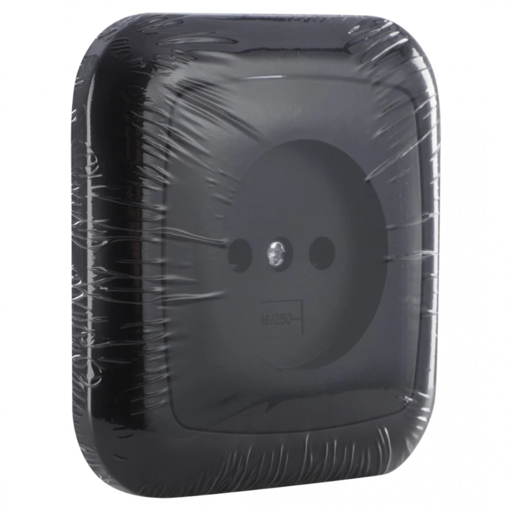 Q-Link inbouw stopcontactdoos met afdekraam 1-voudig zwart - Image 4
