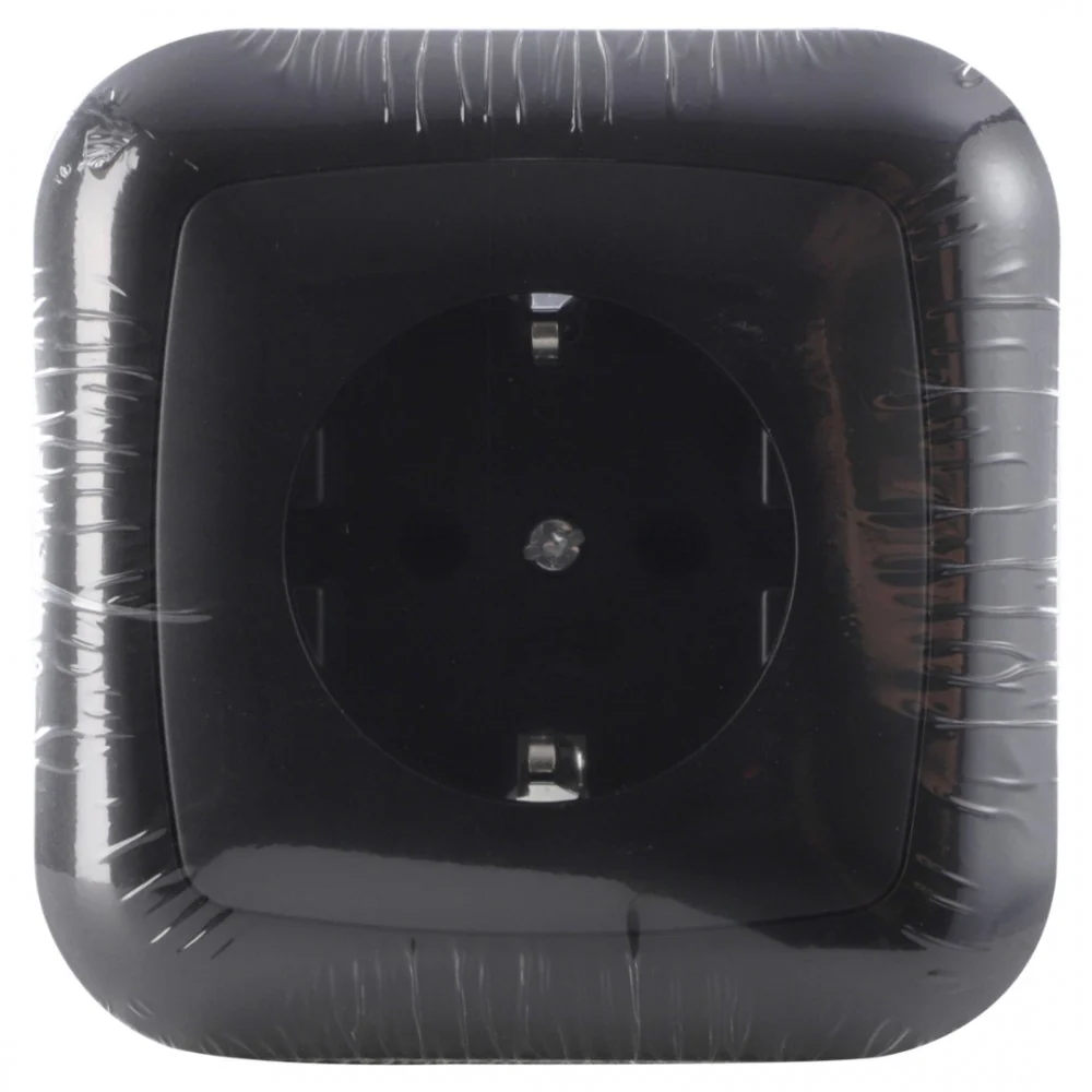 Q-Link inbouw stopcontactdoos met afdekraam 1-voudig randaarde zwart - Image 5