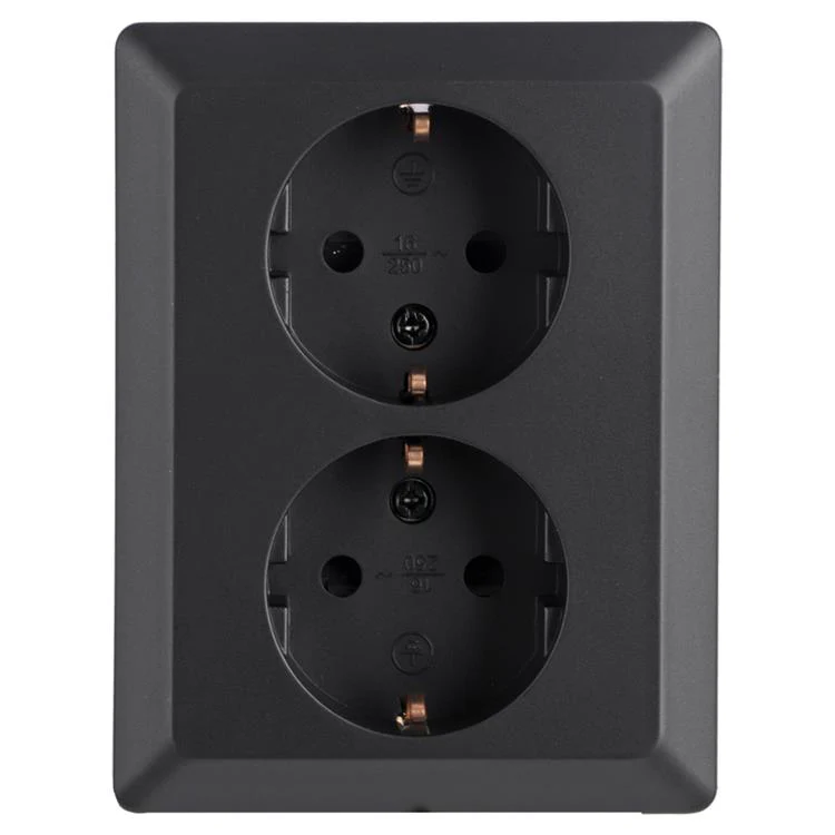 Q-Link inbouw stopcontactdoos 2-voudig randaarde zwart - Image 2