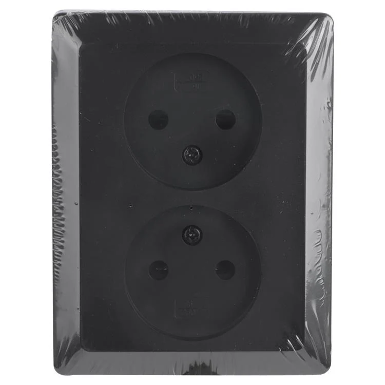 Q-Link inbouw stopcontactdoos 2-voudig zwart - Image 2