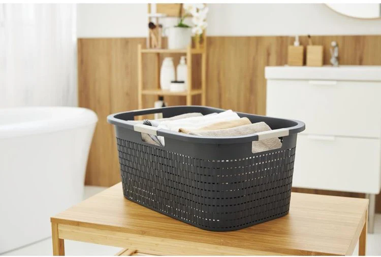 Rotho Country wasmand kunststof antraciet 40L - Image 2