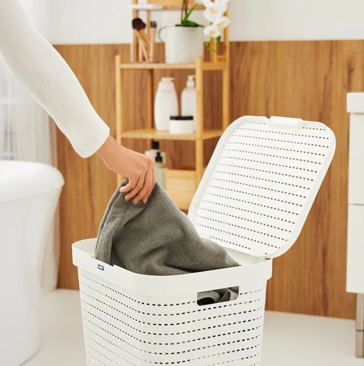 Rotho Country wasmand kunststof wit 55L - Image 2