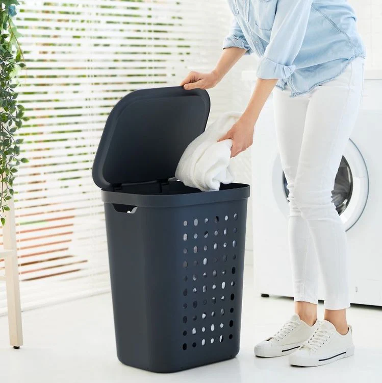 Rotho Jona wasmand kunststof antraciet 55L - Image 3