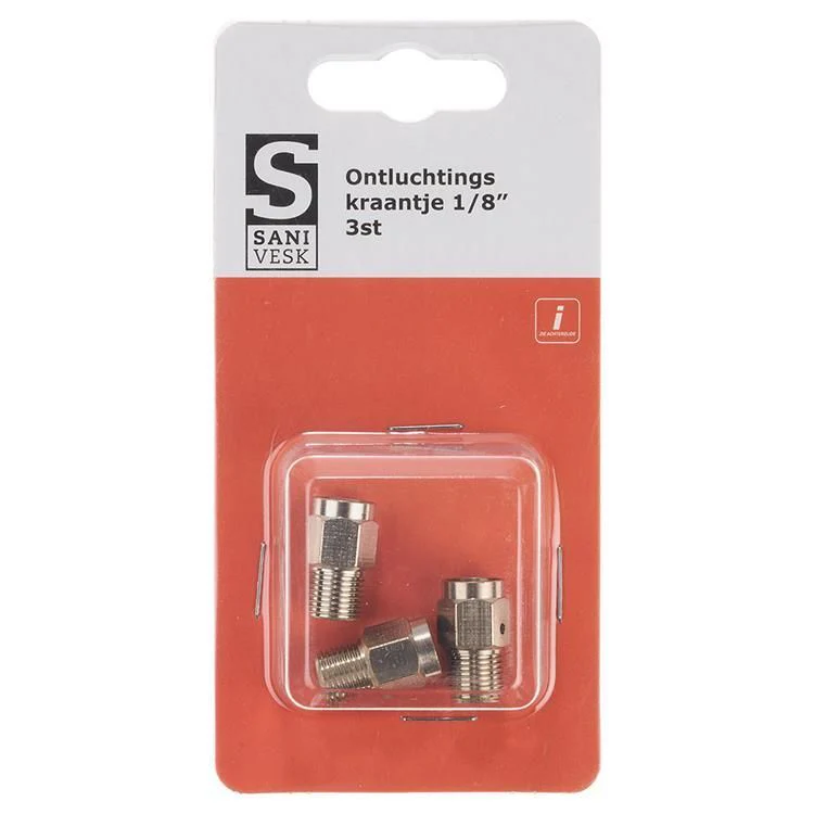 Sanivesk ontluchtingskraan koper 1/8" 3st - Image 2