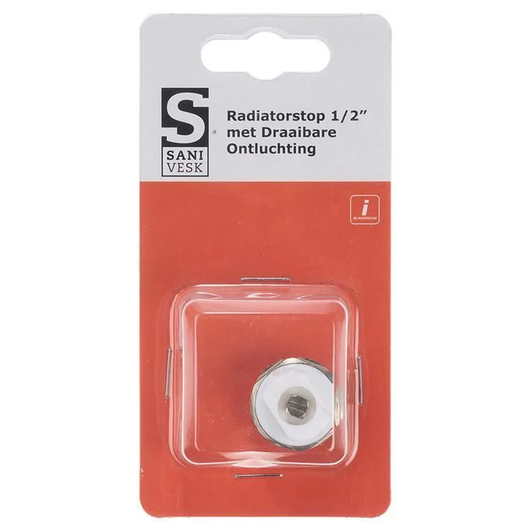 Sanivesk radiatorstop koper 1/2" ontluchting - Image 2