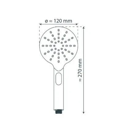 Schutte Como handdouche 3 standen chroom ⌀12,5cm - Image 3