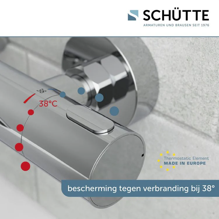 Schutte Los Angeles thermostaatkraan bad chroom 15cm - Image 7