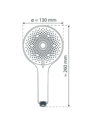Schutte Samoa Rain handdouche 3 standen chroom antraciet ⌀13cm - Image 6