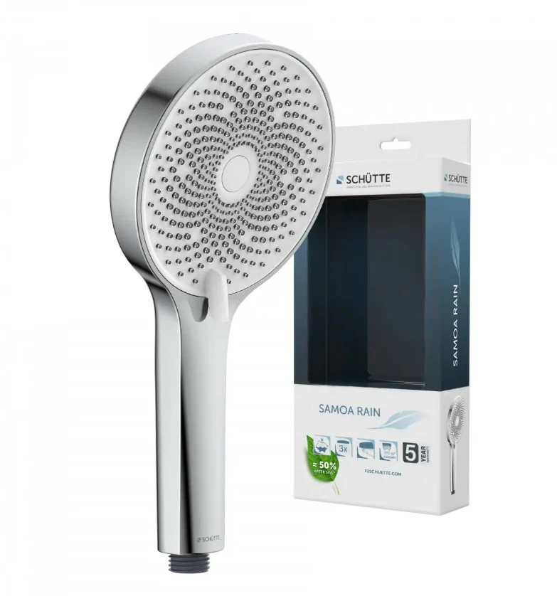 Schutte Samoa Rain handdouche 3 standen chroom wit ⌀13cm - Image 3
