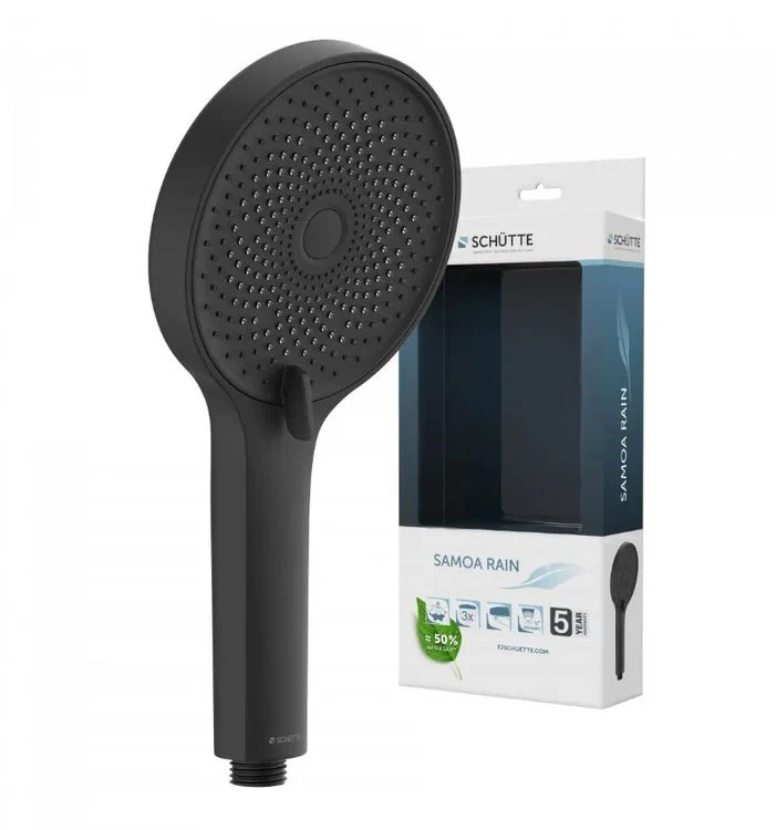 Schutte Samoa Rain handdouche 3 standen mat zwart ⌀13cm - Image 3
