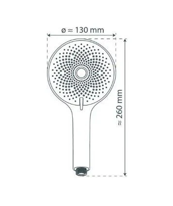 Schutte Samoa Rain handdouche 3 standen mat zwart ⌀13cm - Image 4