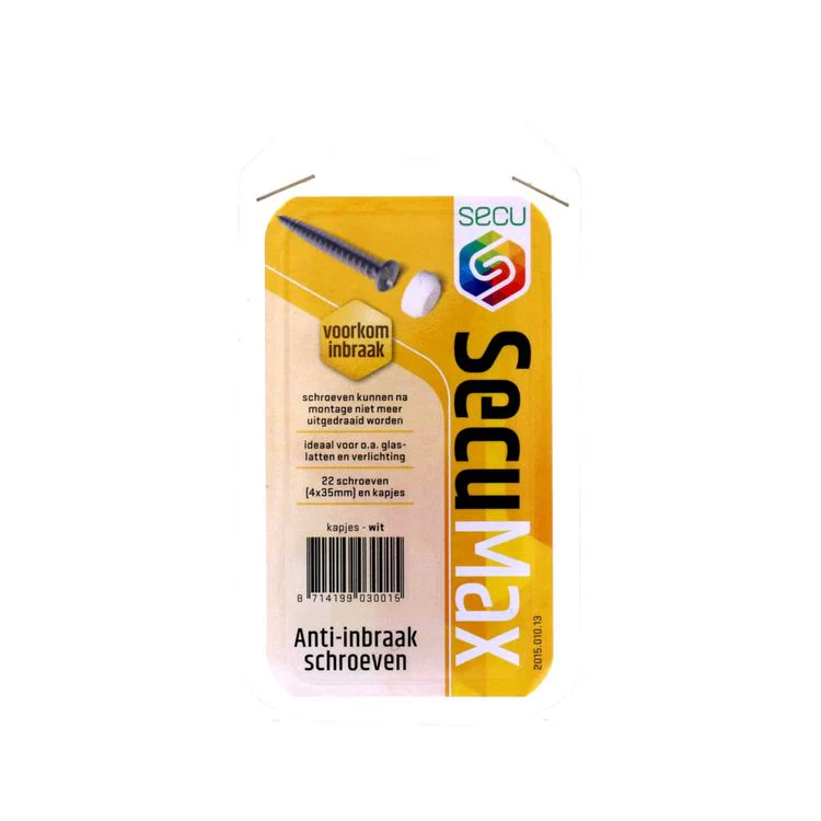 Secu SecuMax anti-inbraak schroef gleufkop platkop 4mm 22st - Image 3