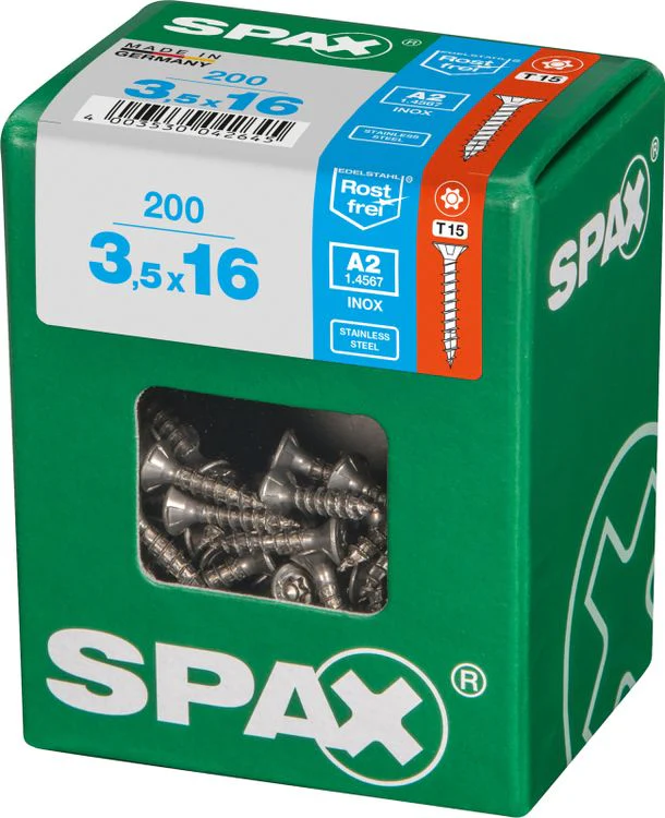 Spax A2 schroef T-star plus verzonken kop 3,5x16mm 200st - Image 2