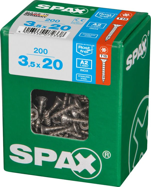 Spax A2 schroef T-star plus verzonken kop 3,5x20mm 200st - Image 2