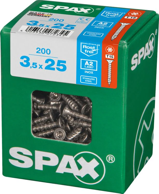 Spax A2 schroef T-star plus verzonken kop 3,5x25mm 200st - Image 2