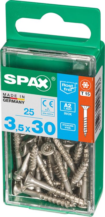 Spax A2 schroef T-star plus verzonken kop 3,5x30mm 25st - Image 2