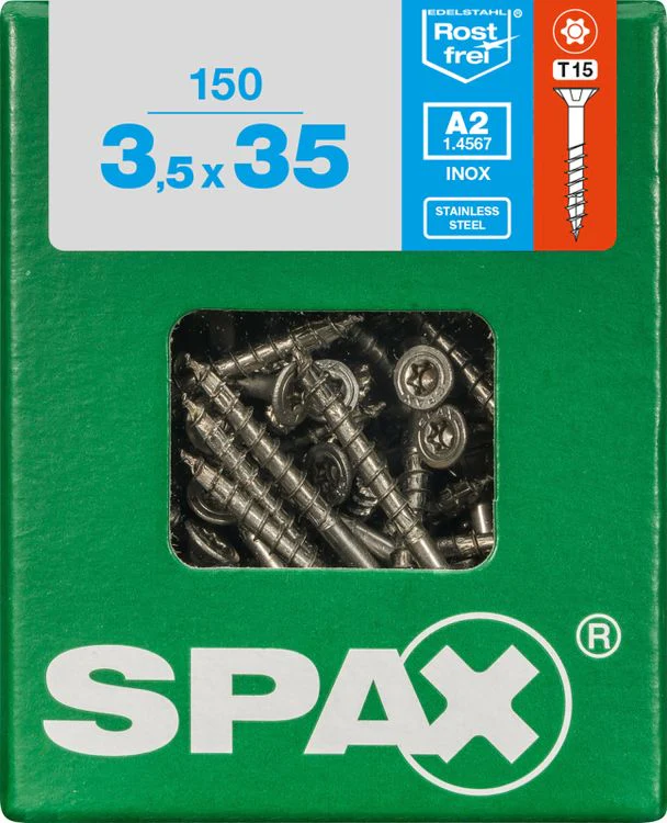 Spax A2 schroef T-star plus verzonken kop 3,5x35mm 150st - Image 2