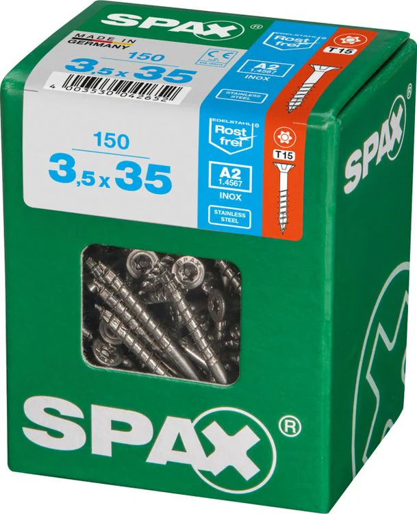 Spax A2 schroef T-star plus verzonken kop 3,5x35mm 150st - Image 3