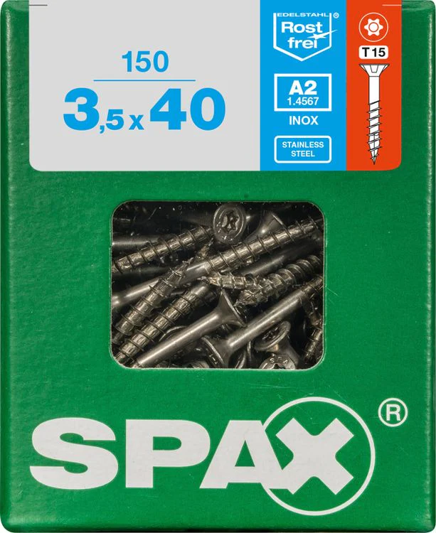 Spax A2 schroef T-star plus verzonken kop 3,5x40mm 150st - Image 2