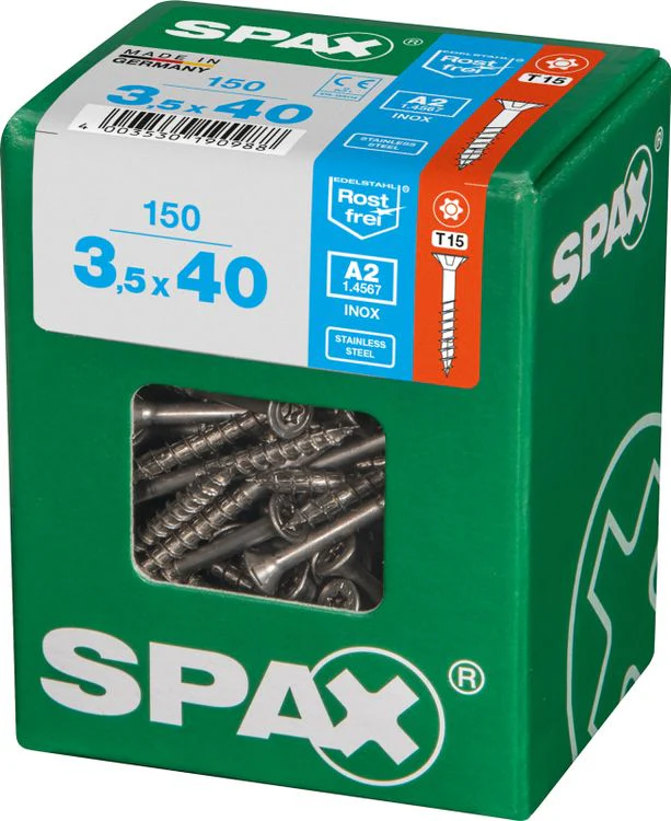 Spax A2 schroef T-star plus verzonken kop 3,5x40mm 150st - Image 3