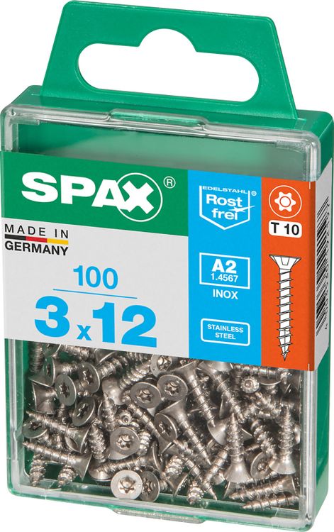 Spax A2 schroef T-star plus verzonken kop 3x12mm 100st - Image 2