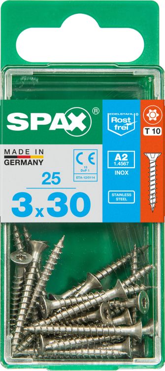 Spax A2 schroef T-star plus verzonken kop 3x30mm 25st - Image 2