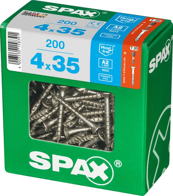 Spax A2 schroef T-star plus verzonken kop 4,0x35mm 200st - Image 2