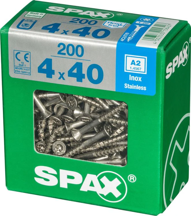 Spax A2 schroef T-star plus verzonken kop 4,0x40mm 200st - Image 2