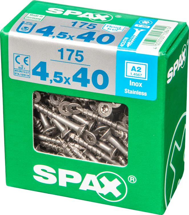 Spax A2 schroef T-star plus verzonken kop 4,5x40mm 175st - Image 2