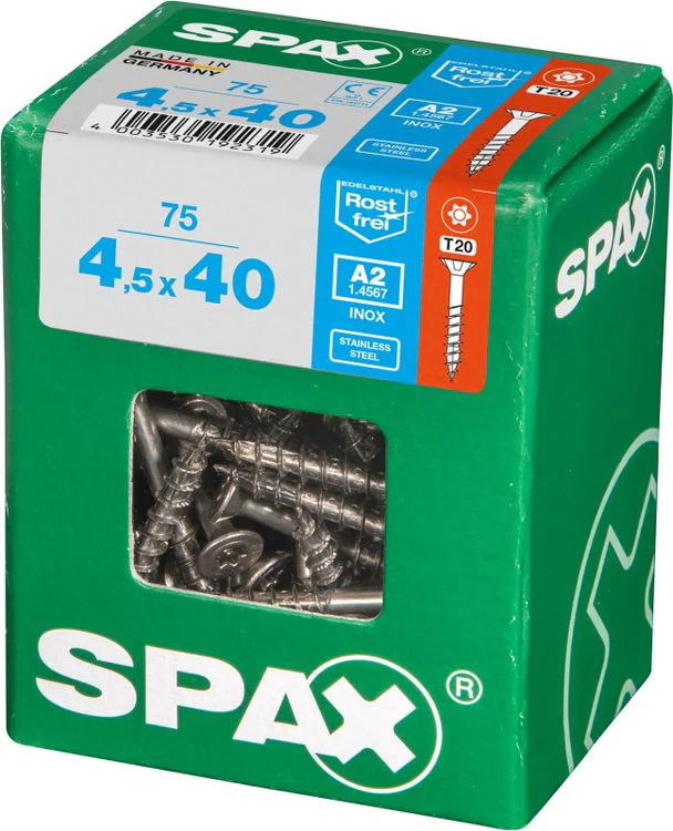 Spax A2 schroef T-star plus verzonken kop 4,5x40mm 75st - Image 2