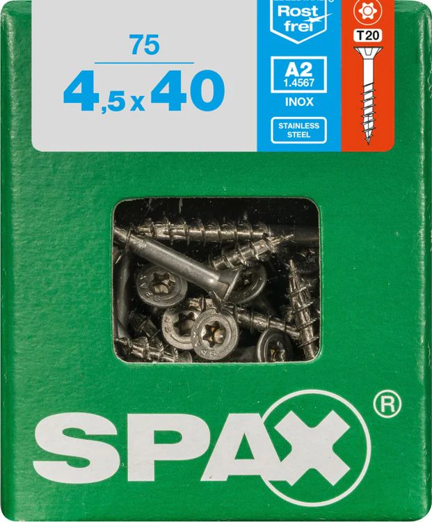 Spax A2 schroef T-star plus verzonken kop 4,5x40mm 75st - Image 3